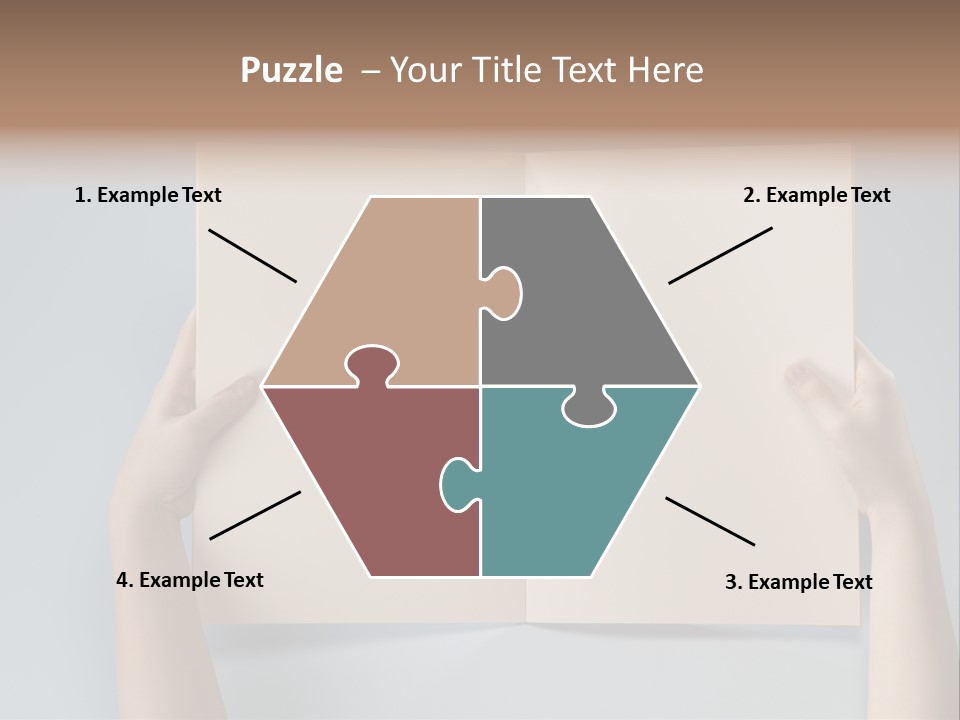 Men Book Holding PowerPoint Template