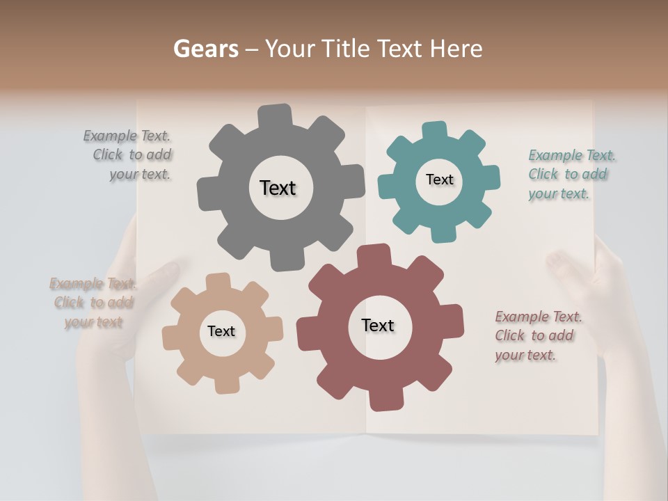 Men Book Holding PowerPoint Template