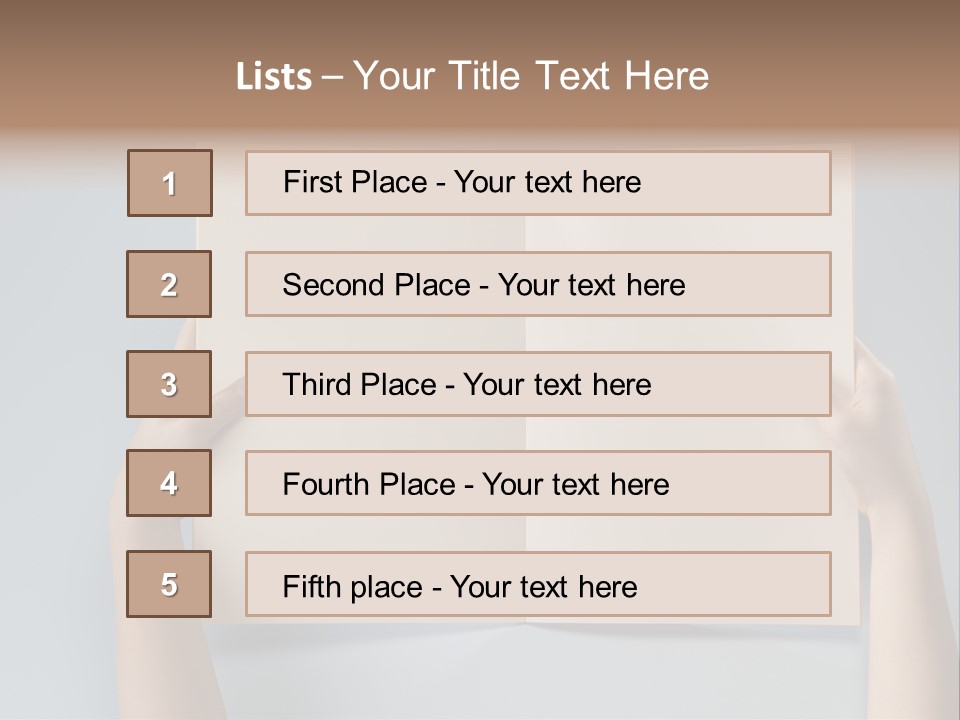 Men Book Holding PowerPoint Template