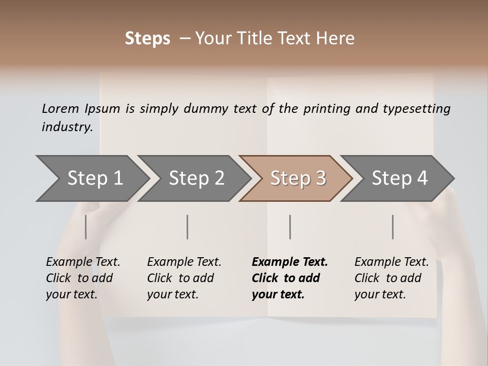 Men Book Holding PowerPoint Template