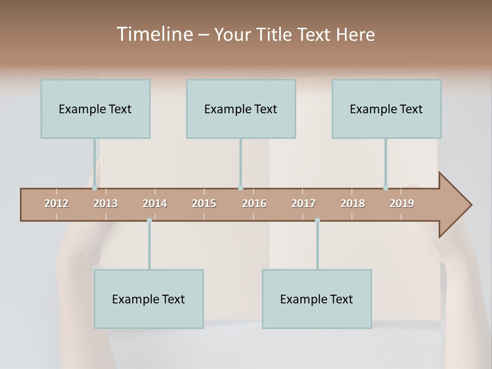 Men Book Holding PowerPoint Template
