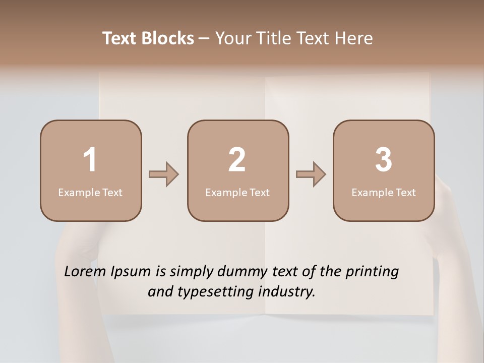 Men Book Holding PowerPoint Template
