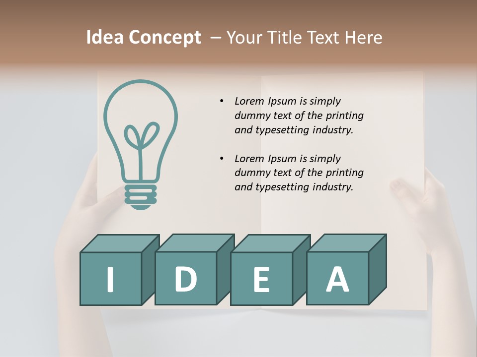 Men Book Holding PowerPoint Template