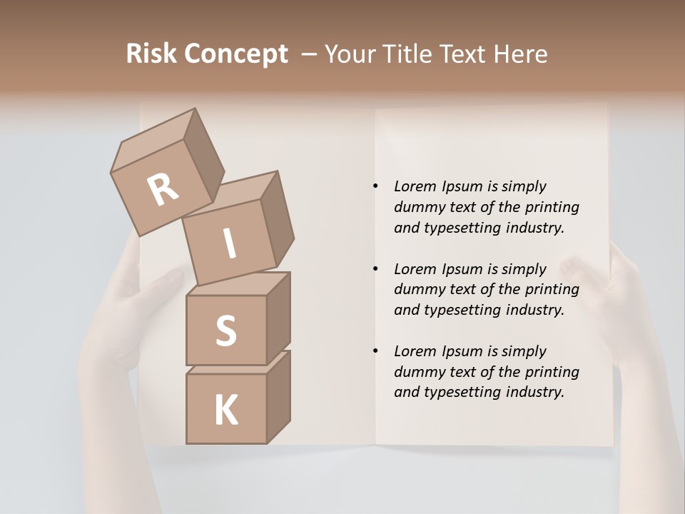 Men Book Holding PowerPoint Template