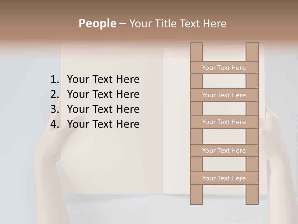 Men Book Holding PowerPoint Template