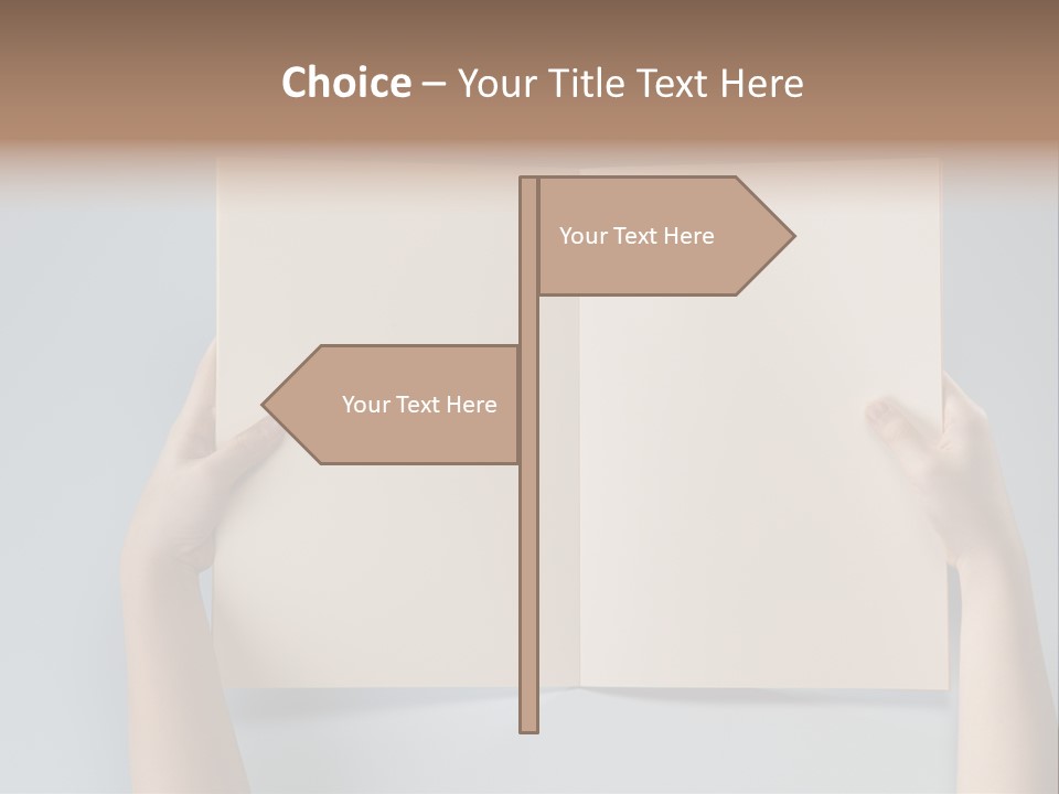 Men Book Holding PowerPoint Template