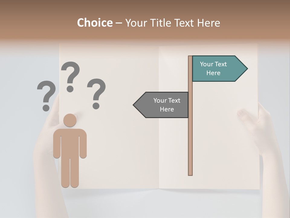 Men Book Holding PowerPoint Template