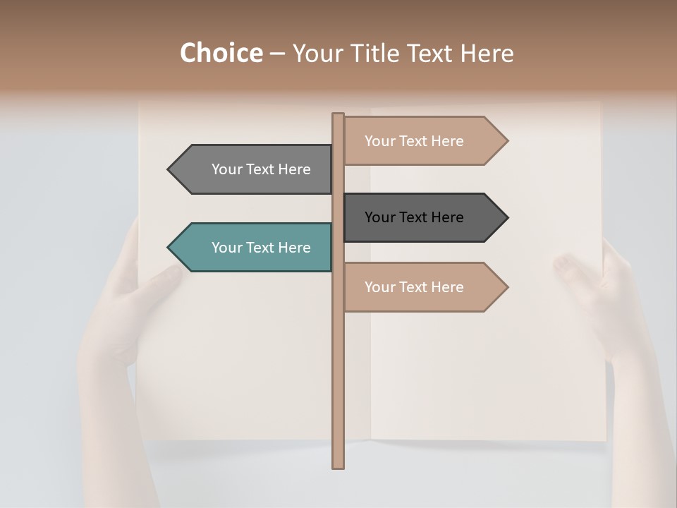 Men Book Holding PowerPoint Template