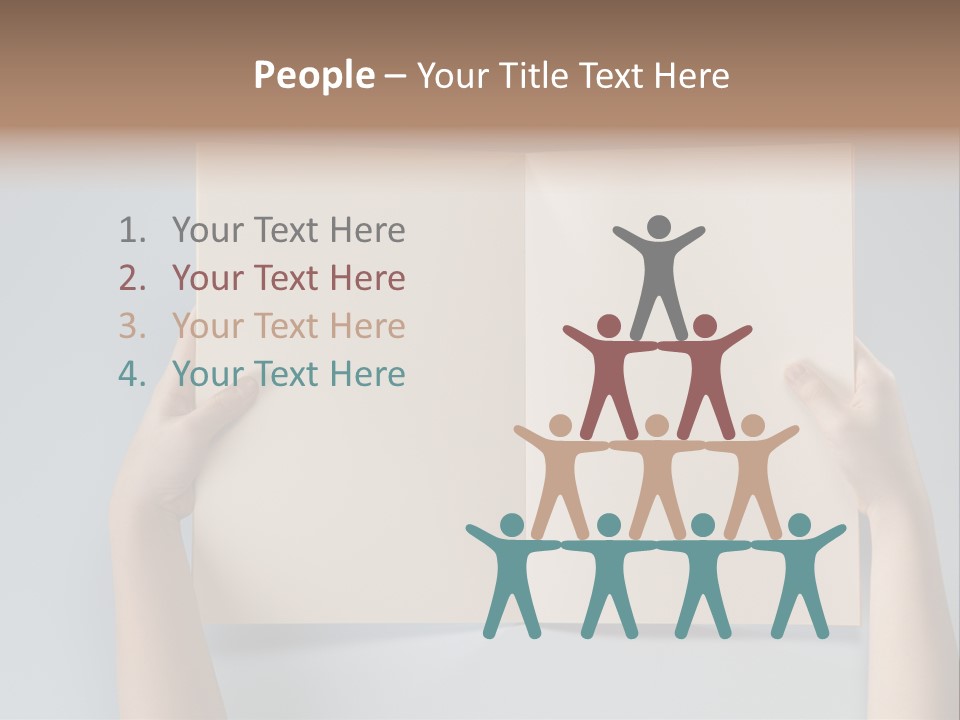 Men Book Holding PowerPoint Template