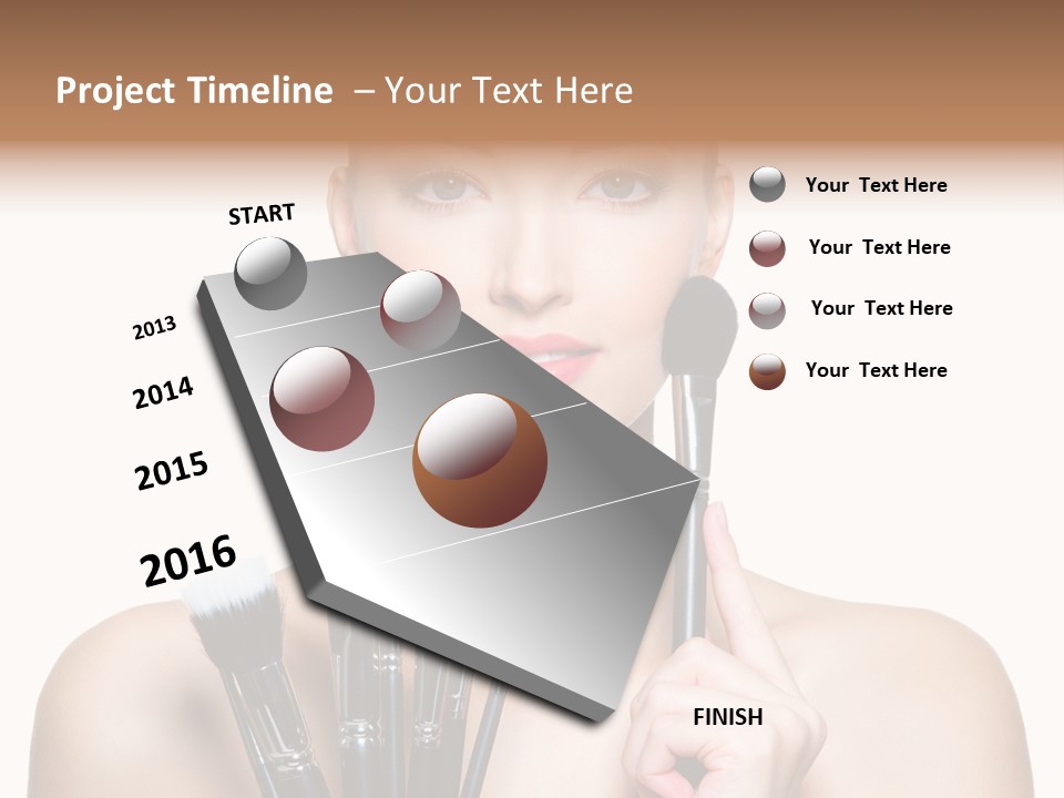 Girl Pretty Application PowerPoint Template