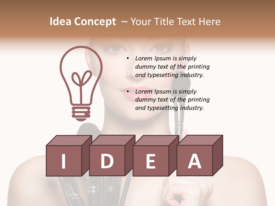 Girl Pretty Application PowerPoint Template