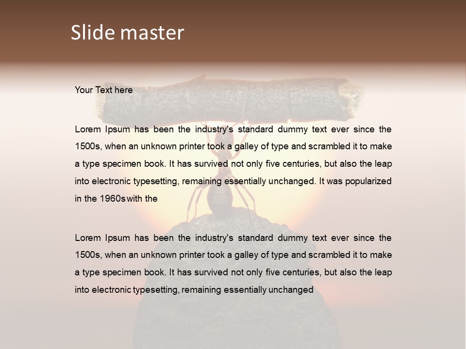 Sunrise Animal Holding PowerPoint Template