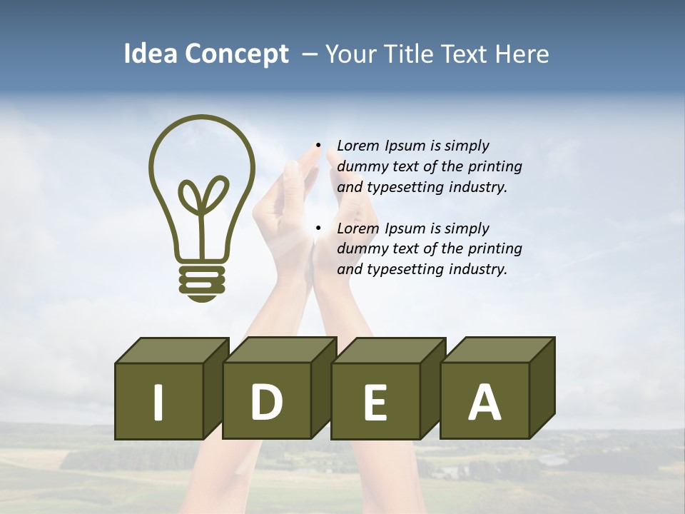 Environment Achievement Ray PowerPoint Template