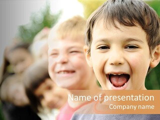 Schoolgirl Several Youngster PowerPoint Template