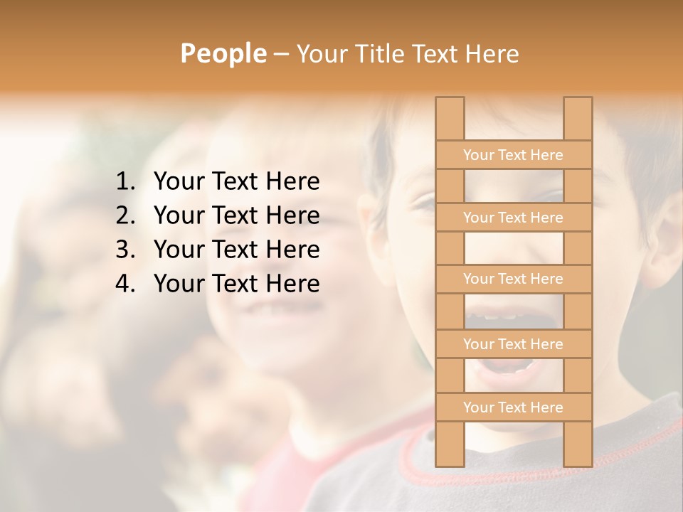 Schoolgirl Several Youngster PowerPoint Template