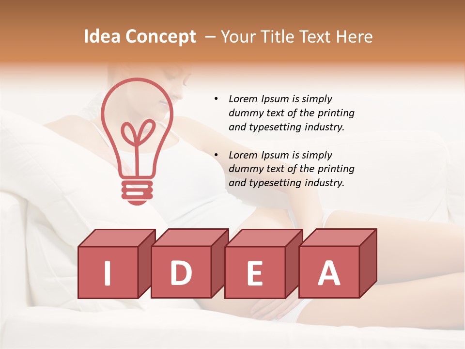 Beauty Body Couch PowerPoint Template