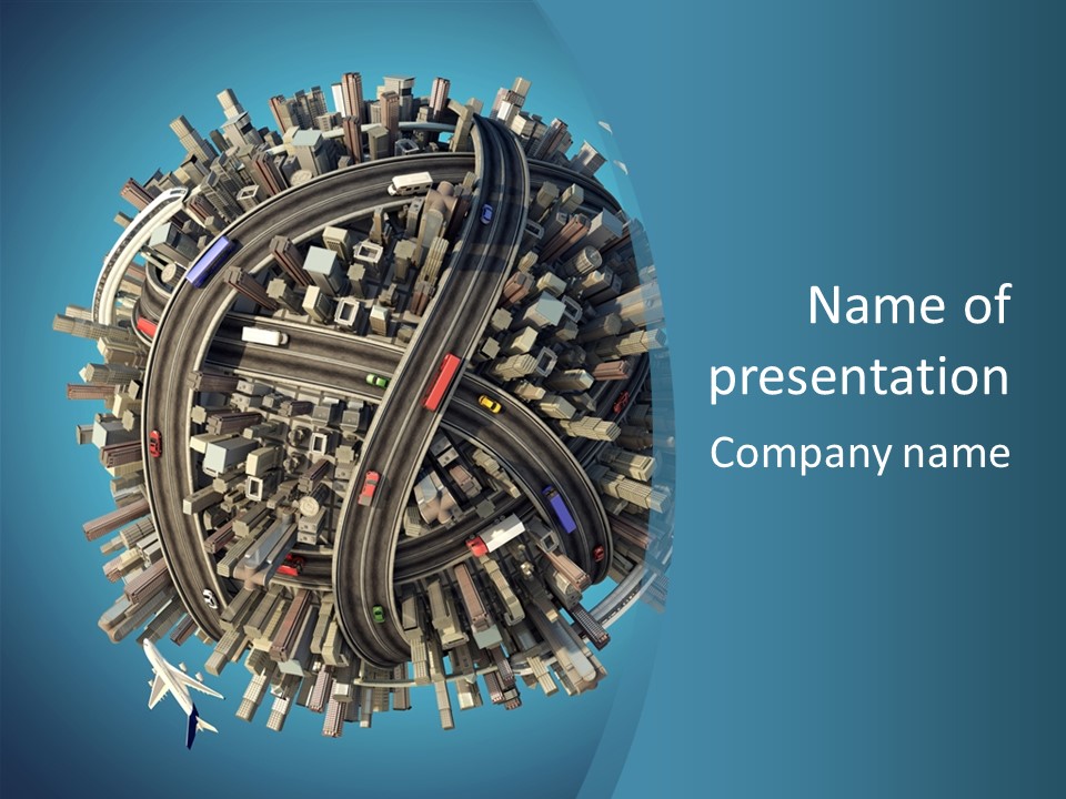 Cartoon Chaotic City PowerPoint Template