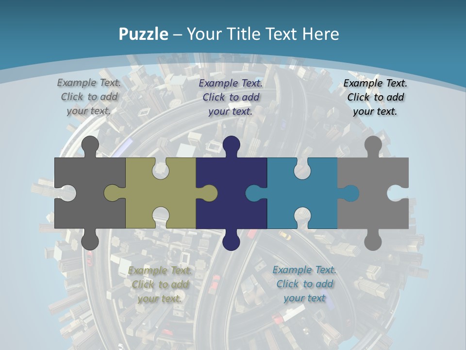 Cartoon Chaotic City PowerPoint Template