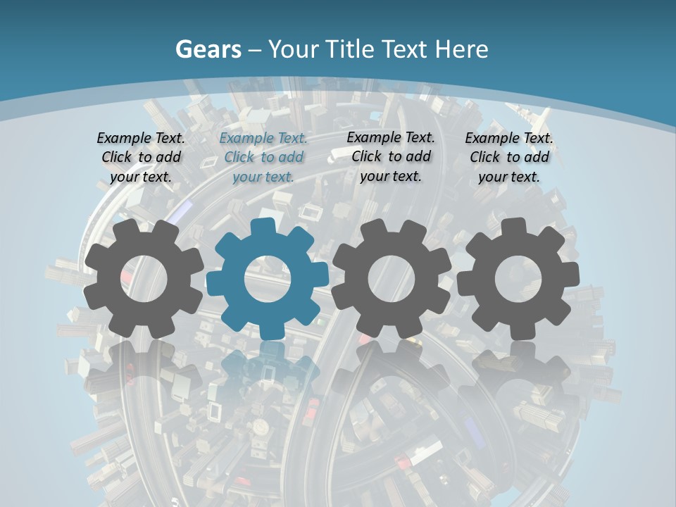 Cartoon Chaotic City PowerPoint Template