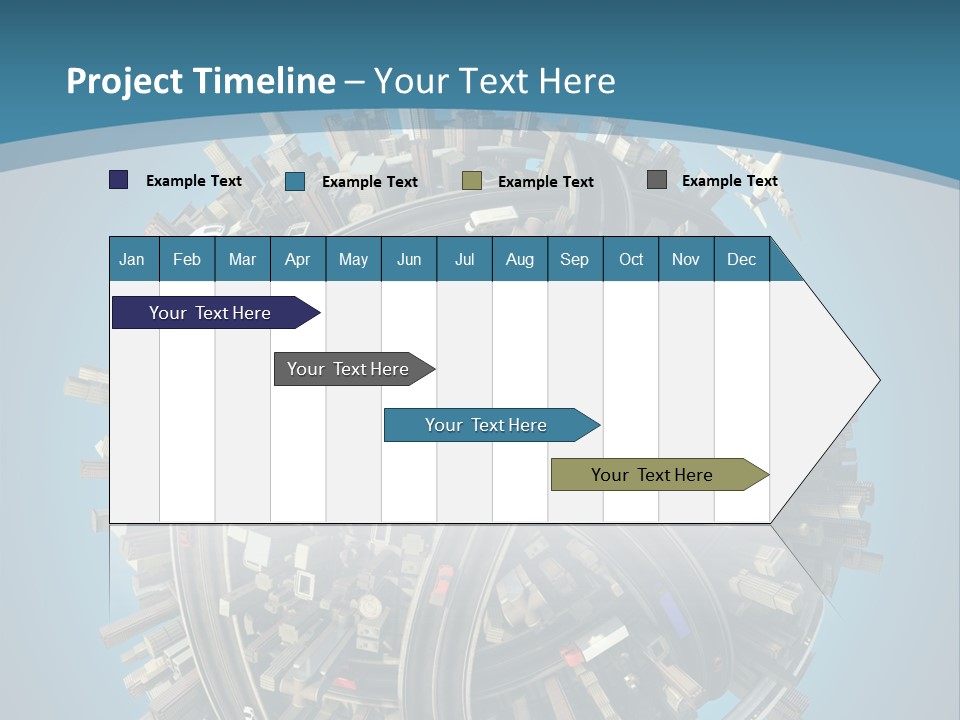 Cartoon Chaotic City PowerPoint Template
