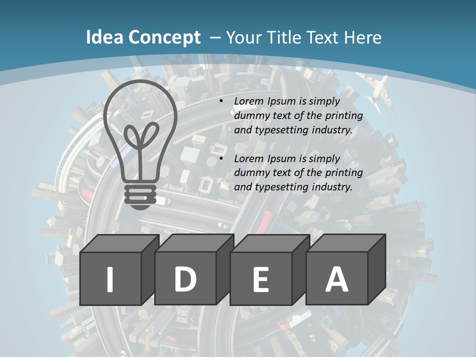 Cartoon Chaotic City PowerPoint Template