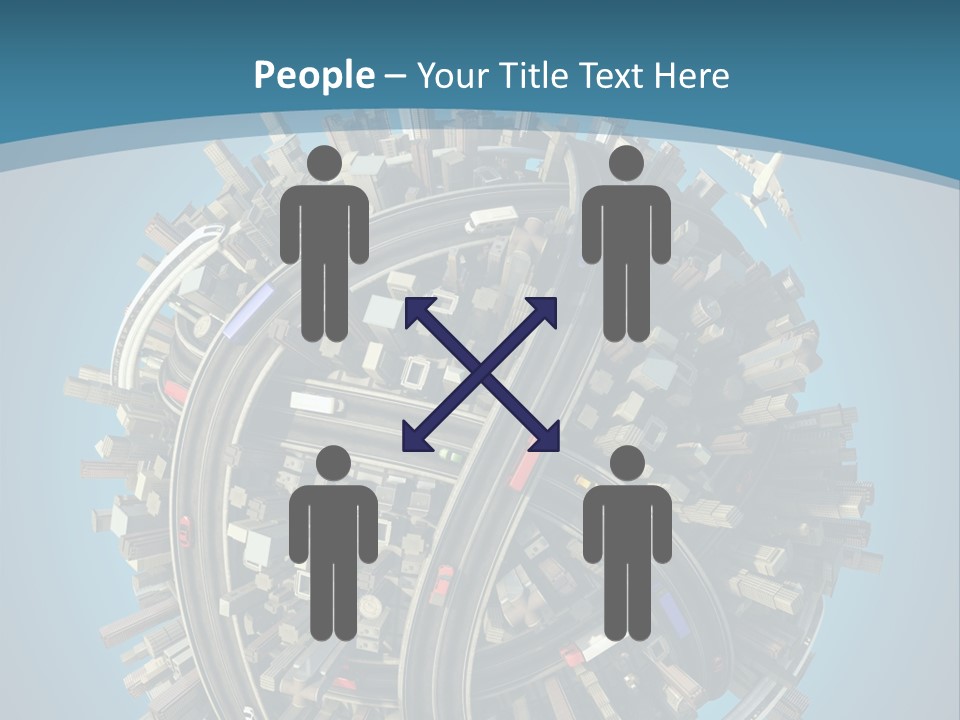 Cartoon Chaotic City PowerPoint Template