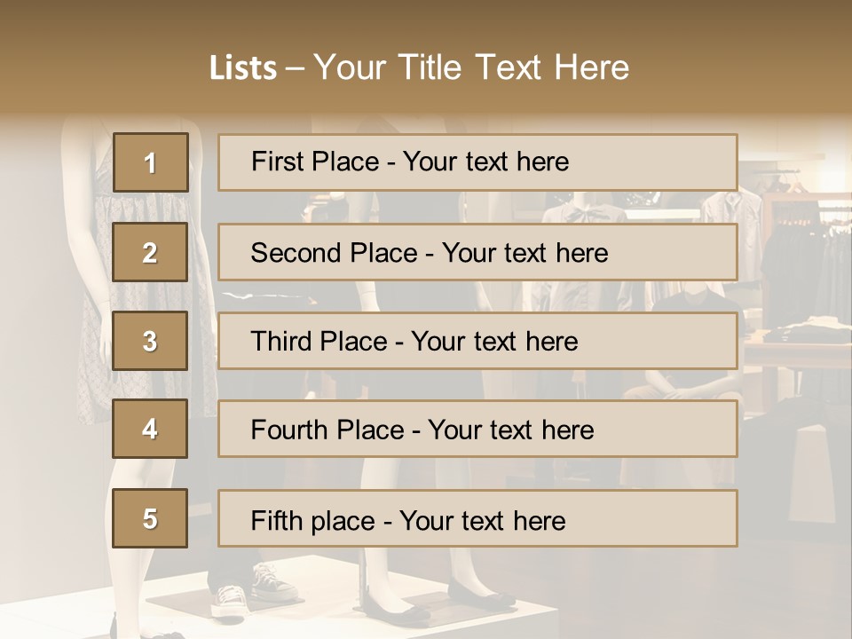 Women Male Fashion PowerPoint Template