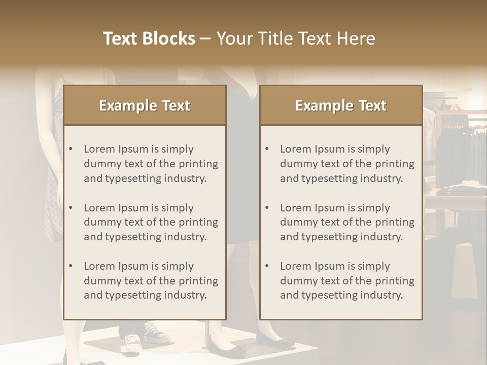 Women Male Fashion PowerPoint Template