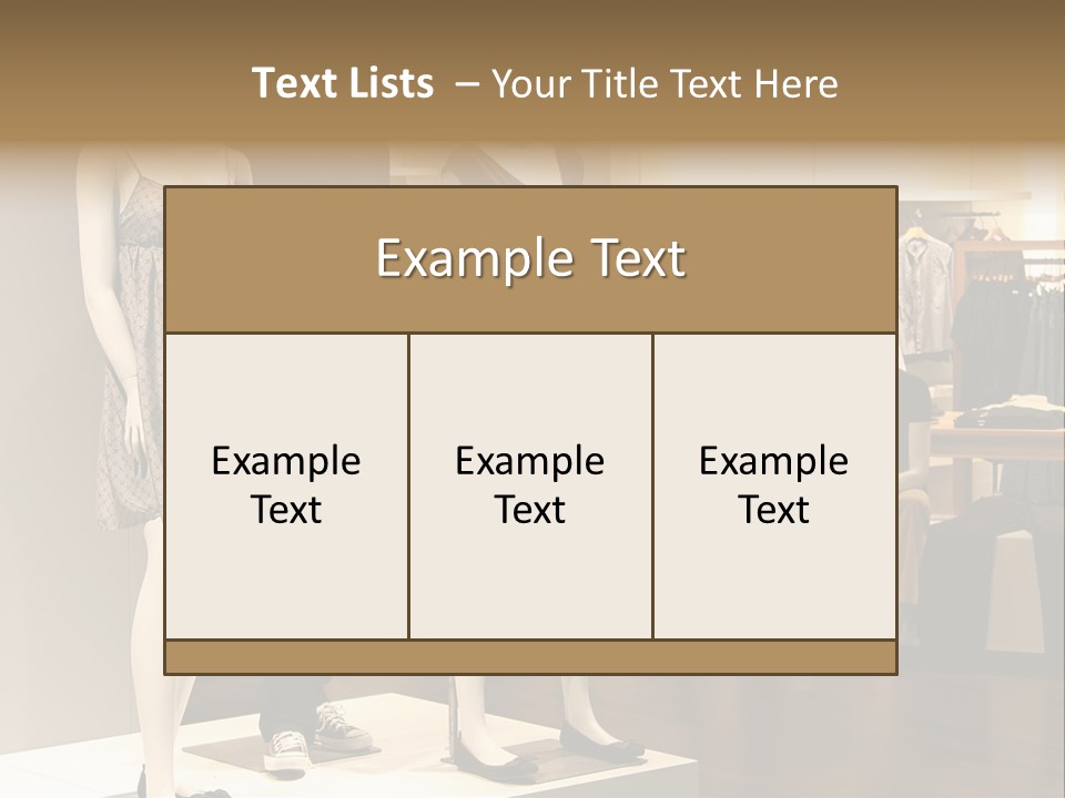 Women Male Fashion PowerPoint Template