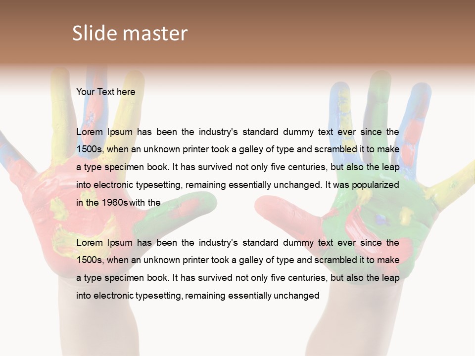 Innocence Hand Messy PowerPoint Template