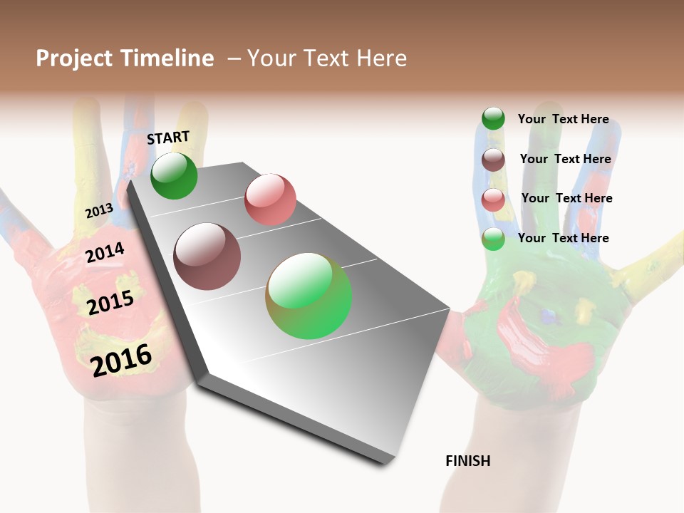 Innocence Hand Messy PowerPoint Template