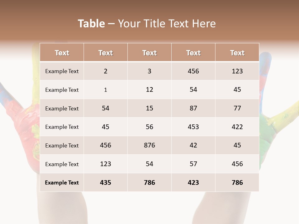 Innocence Hand Messy PowerPoint Template