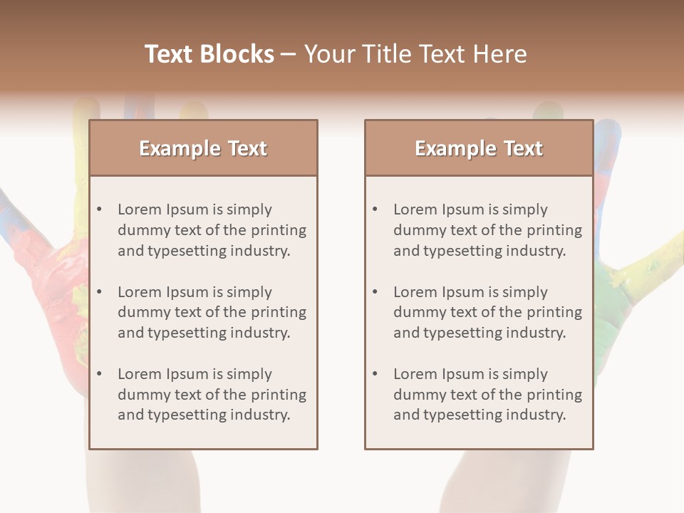 Innocence Hand Messy PowerPoint Template