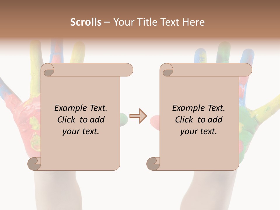 Innocence Hand Messy PowerPoint Template