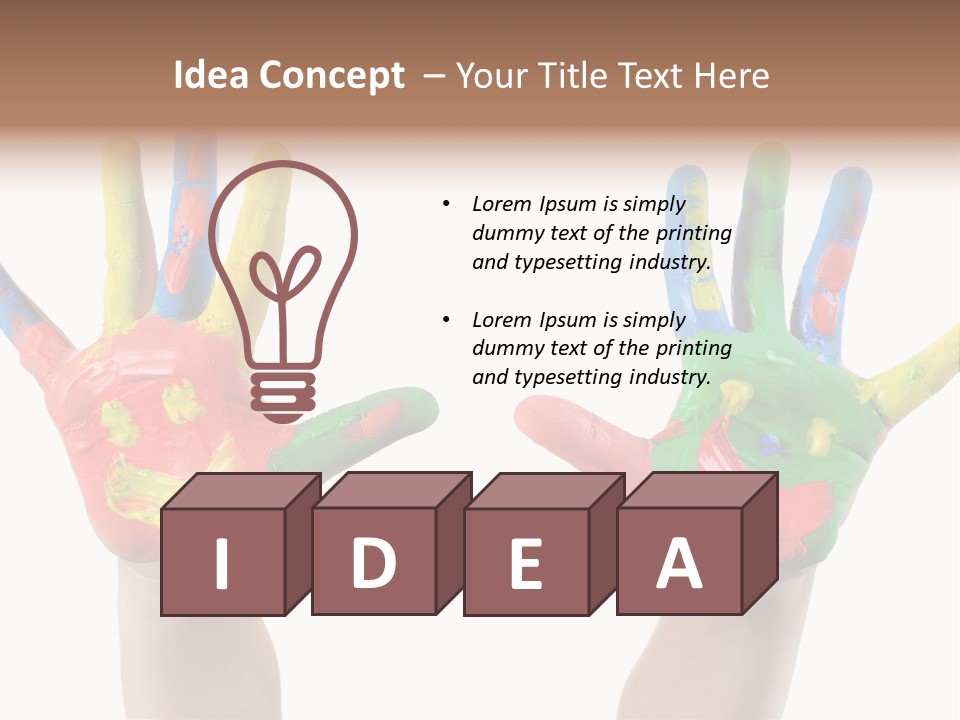 Innocence Hand Messy PowerPoint Template