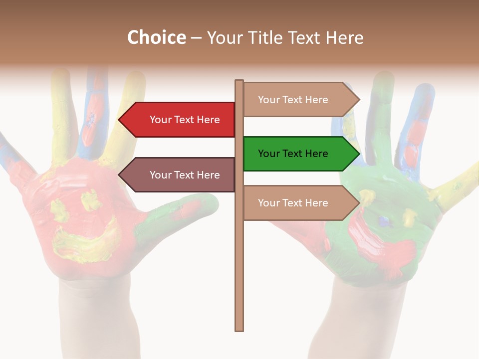 Innocence Hand Messy PowerPoint Template