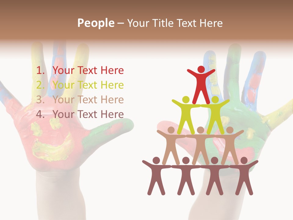 Innocence Hand Messy PowerPoint Template