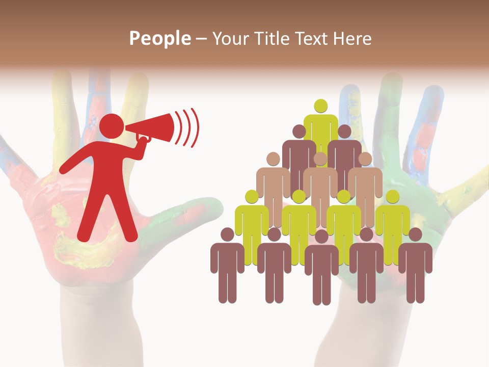 Innocence Hand Messy PowerPoint Template