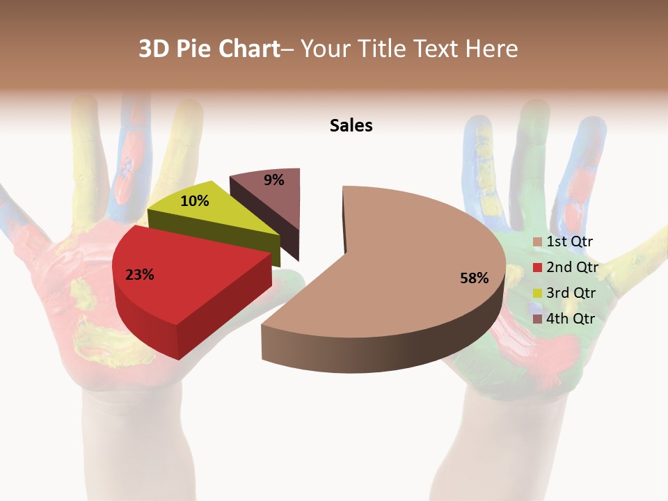 Innocence Hand Messy PowerPoint Template