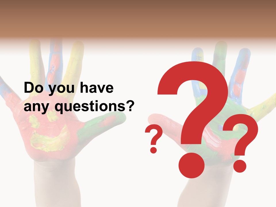 Innocence Hand Messy PowerPoint Template