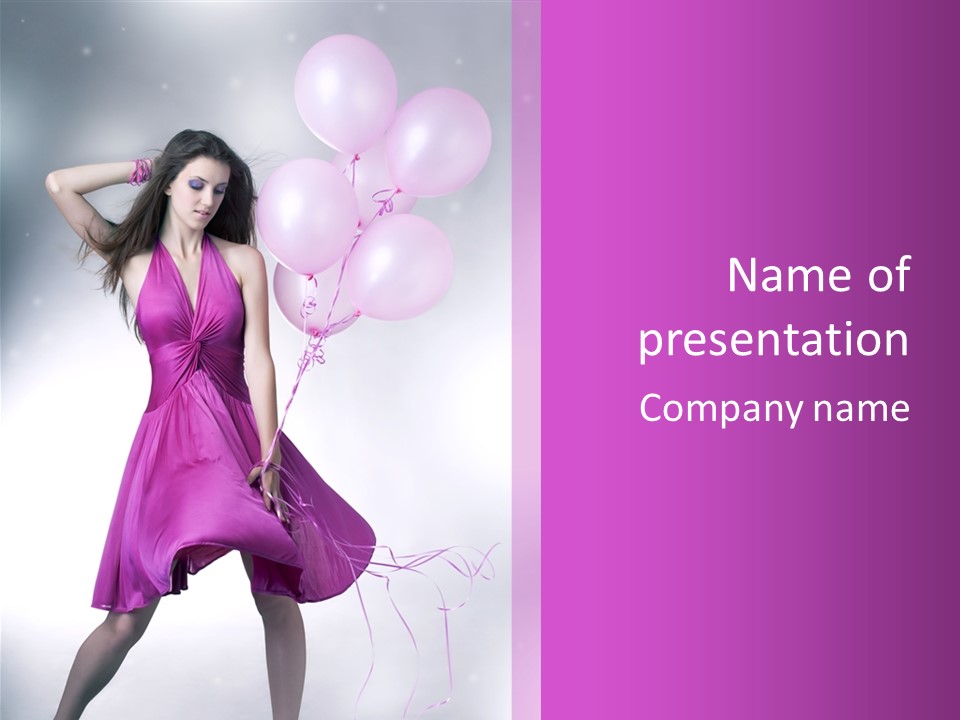 Nice Balloon People PowerPoint Template