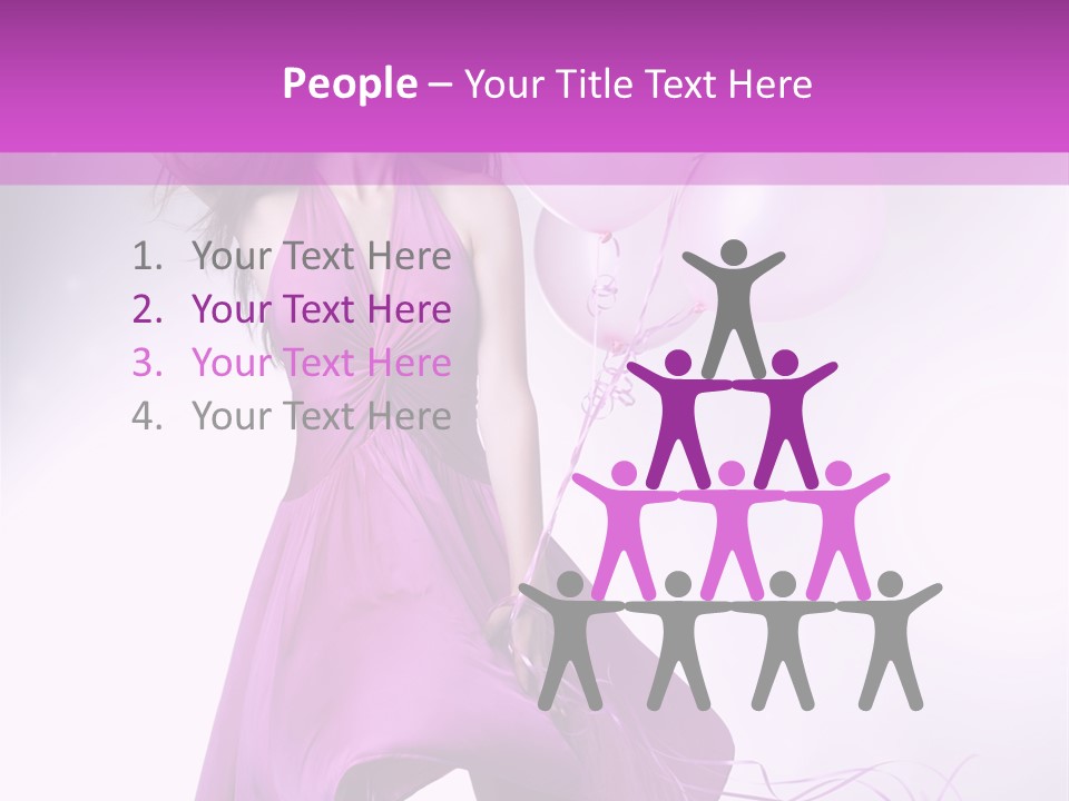 Nice Balloon People PowerPoint Template