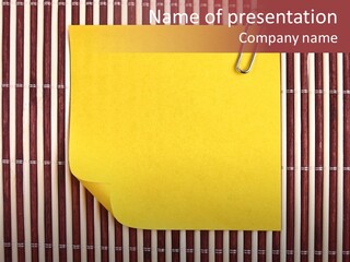 List Metal Yellow PowerPoint Template