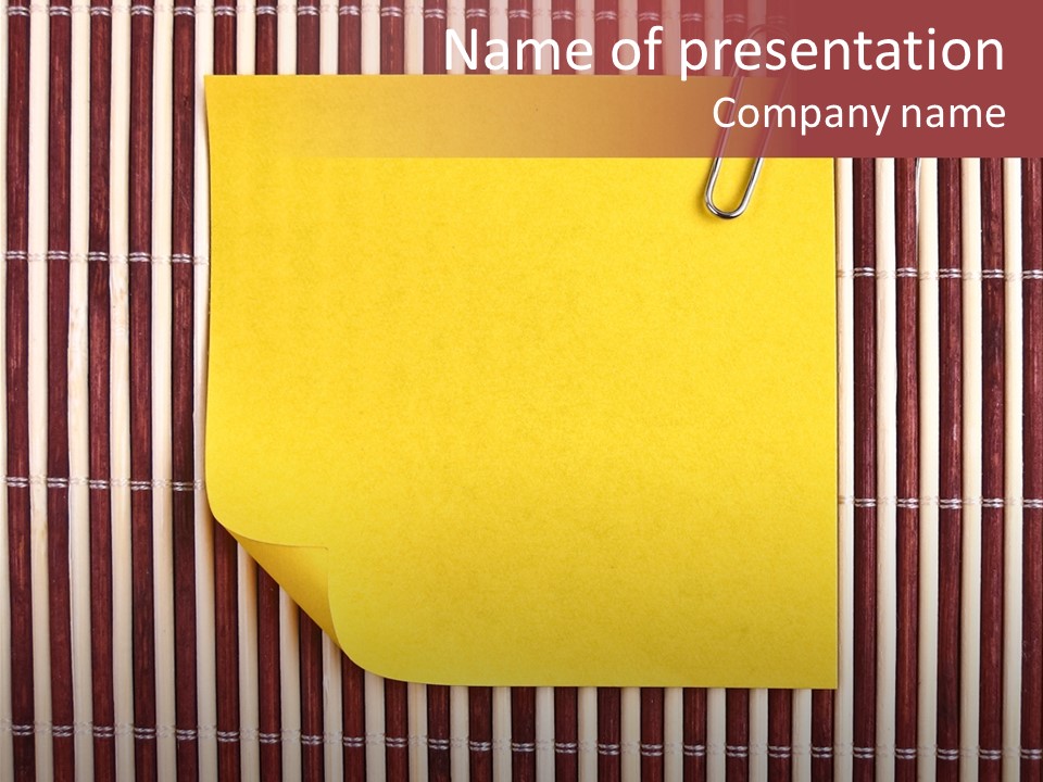 List Metal Yellow PowerPoint Template