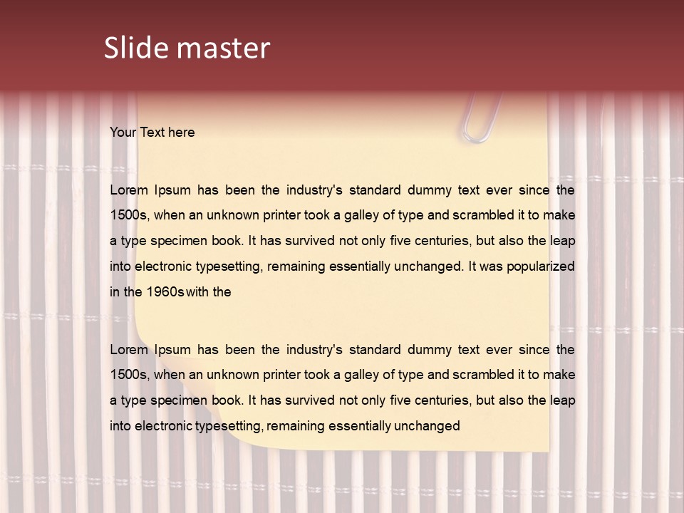 List Metal Yellow PowerPoint Template