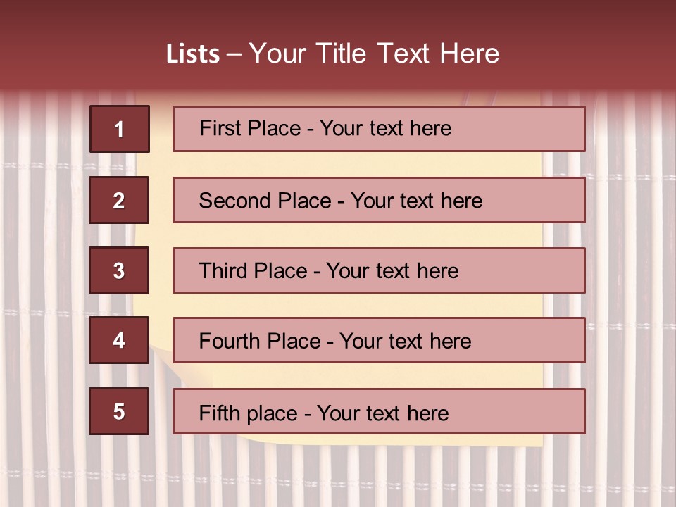 List Metal Yellow PowerPoint Template