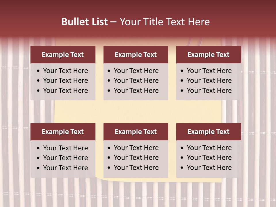 List Metal Yellow PowerPoint Template
