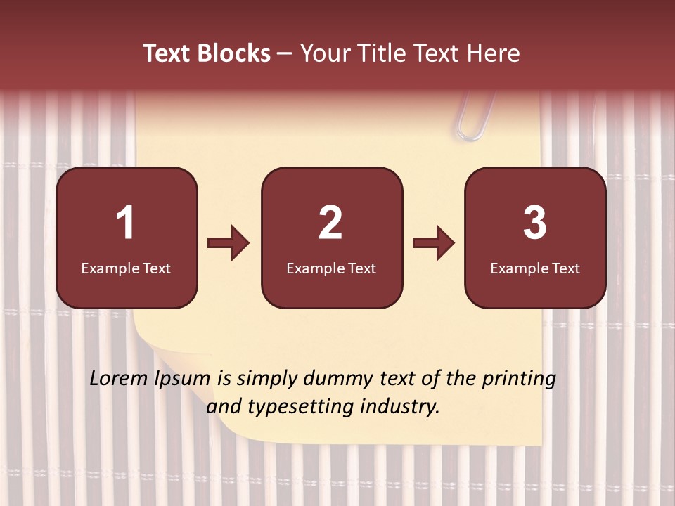 List Metal Yellow PowerPoint Template