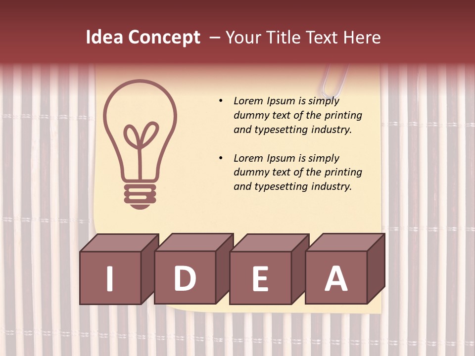 List Metal Yellow PowerPoint Template