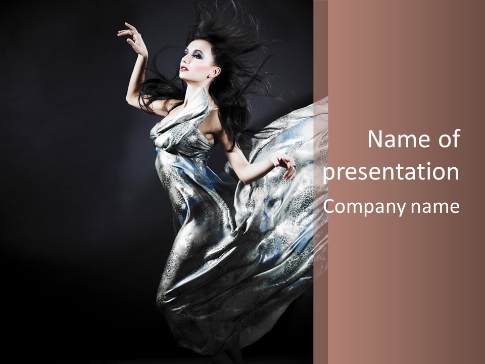 Carnival Make Up Gown PowerPoint Template